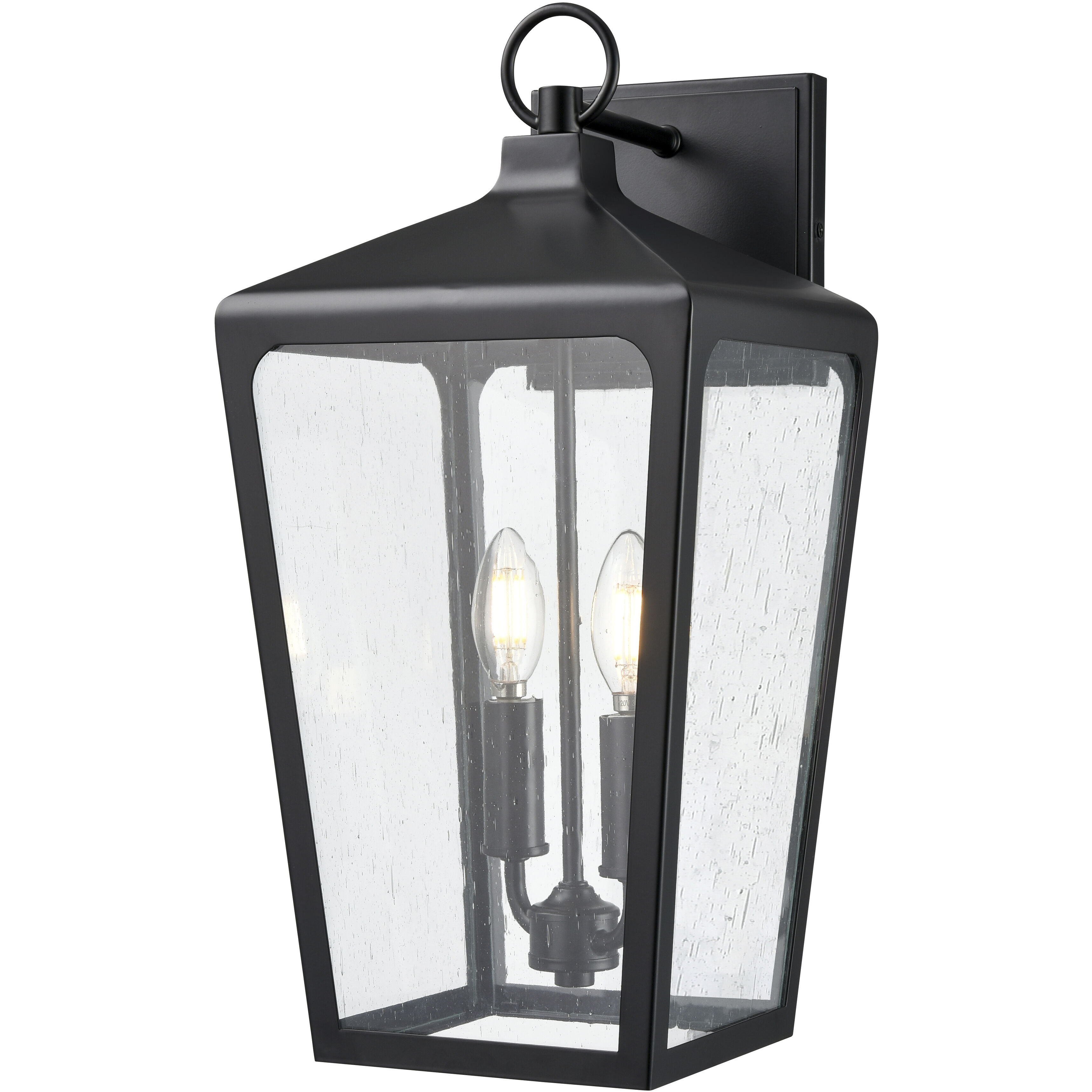 Brooks 2 Light 18.7 inch Powder Coated Black Outdoor Wall Sconce